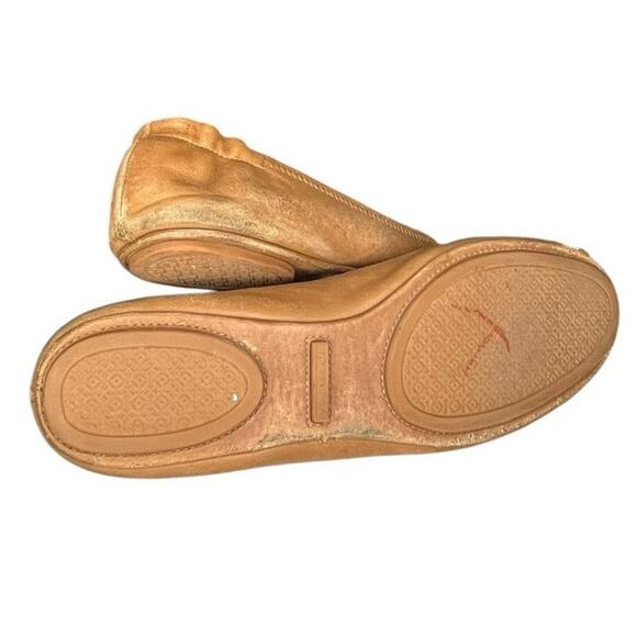 Womens Tory Burch Minnie 50393 Leather Slip-On Travel Ballet Flat Size 8 Brown - Picture 5 of 5
